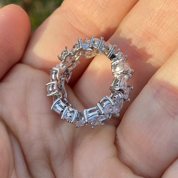 Gorgeous 925 Silver Wedding Ring White Sapphire - Picture 7 of 7